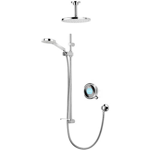 Larger image of Aqualisa Q Q Smart 19S With Shower Head, Slide Rail & Silver Accent (HP).