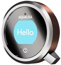 Example image of Aqualisa Q Q Smart 22RG, Ceiling Fed Slide Rail Kit & Rose Gold Accent (Gravity).