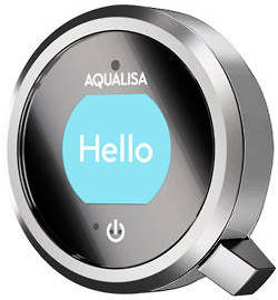 Example image of Aqualisa Q Q Smart 23C, Ceiling Fed Rail Kit, Head & Chrome Accent (HP).