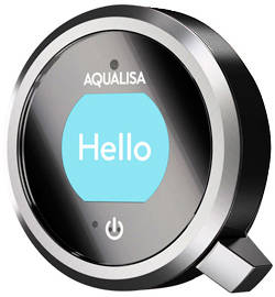 Example image of Aqualisa Q Q Smart 26BC, Ceiling Fed Rail Kit, Bath Fill & Black Accent (Gravity).