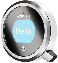 Example image of Aqualisa Q Q Smart 26W, Ceiling Fed Rail Kit, Bath Fill & White Accent (Gravity).