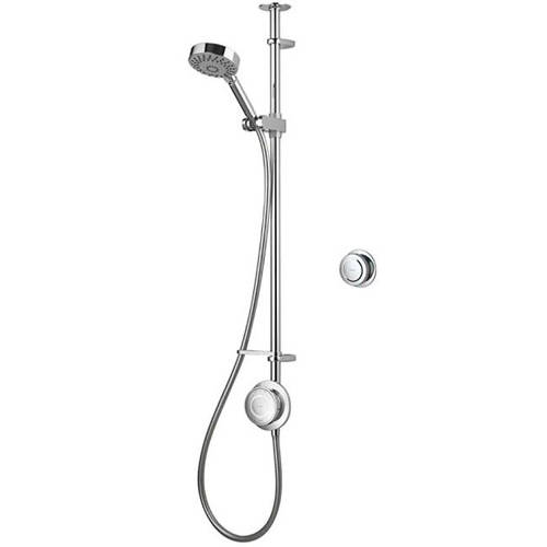 Larger image of Aqualisa Rise Ceiling Fed Digital Shower With Remote &  Adjustable Head (GP).