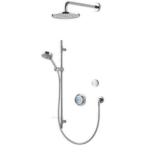 Larger image of Aqualisa Rise Digital Shower With Remote, Slide Rail Kit & Fixed Head (GP).