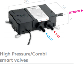 Technical image of Aqualisa HiQu Digital Smart Bath Filler Valve With Remote Control (HP, Combi).