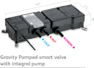 Technical image of Aqualisa HiQu Digital Smart Bath Filler Valve With LED Light (Gravity Pumped).