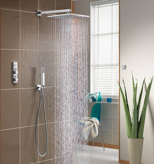 Example image of Aqualisa HiQu Digital Dual Shower Valve With Remote Control (HP, Combi).