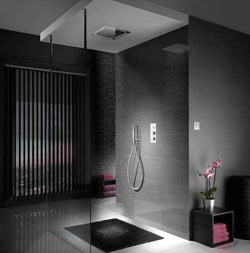 Example image of Aqualisa Infinia Digital Shower & Remote (Chrome & White Astratta Hand, GP).