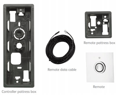 Technical image of Aqualisa Infinia Digital Shower & Remote (Chrome & White Astratta Hand, GP).
