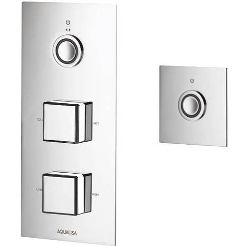 Larger image of Aqualisa Infinia Digital Shower & Remote (Chrome & White Piazza Hand, GP).