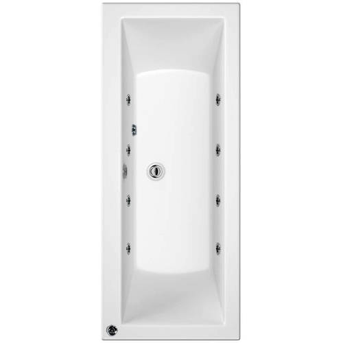 Larger image of Artesan Baths Canaletto Trojancast Double Ended Bath With 8 Jets (1700x700)