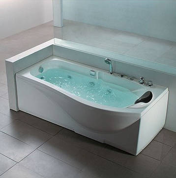 Larger image of Crown Whirlpool Bath With Underwater Lights. 1700x740mm (Left Hand).