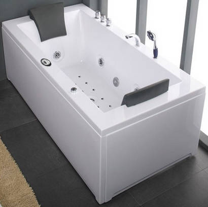 Larger image of Crown Double Ended Whirlpool Bath. 1820x900mm.