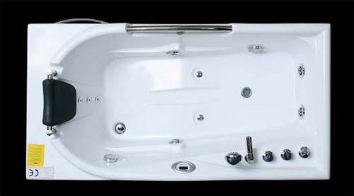 Example image of Crown Deluxe Whirlpool Bath. 1680x850mm.