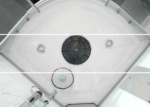 Example image of Crown Deluxe Quadrant Shower Cabin With 6 x Body Jets & Tray. 900x900mm.