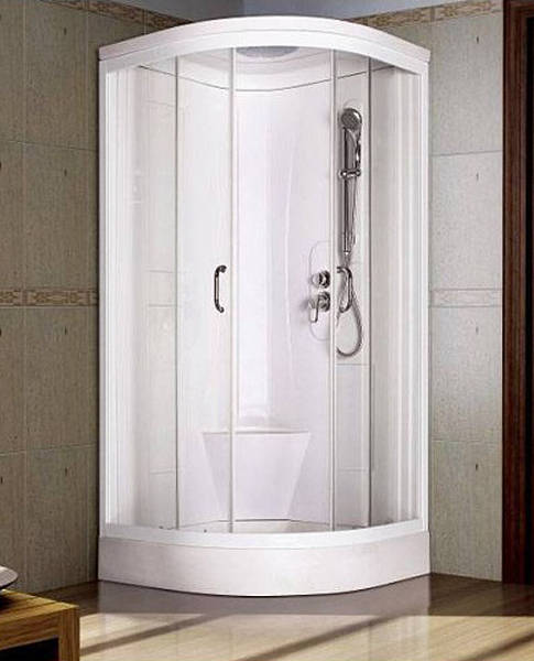 Larger image of Crown Complete Quadrant Shower Cabin & Tray. 800x800mm.