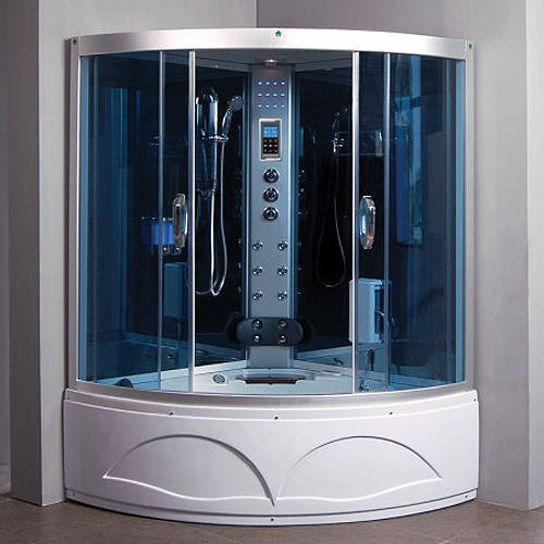 Larger image of Crown Corner Steam Shower Bath. 1350x1350mm.