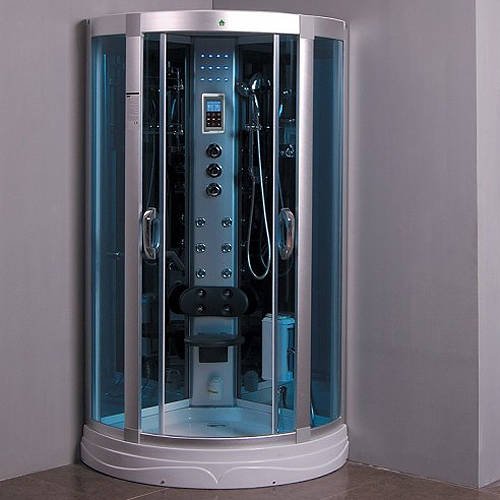 Larger image of Crown Quadrant Steam Shower Cubical. 950x950mm.