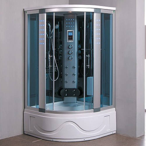 Larger image of Crown Large Quadrant Steam Shower Cubical. 1050x1050mm.