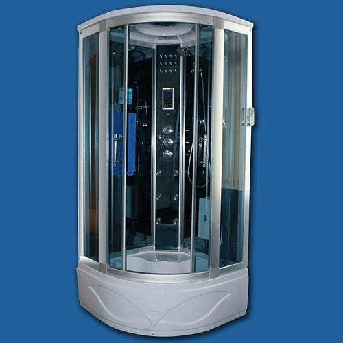 Larger image of Crown Quadrant Steam Shower Cubical. 900x900mm.