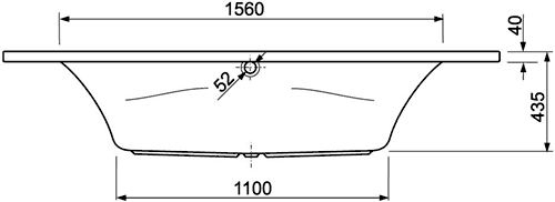 Technical image of Aquaestil Ambassador Corner Bath With Built In Seat.  1400x1400mm.