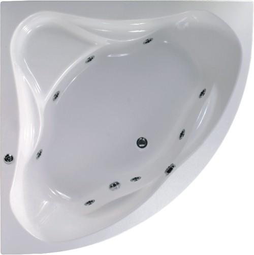 Larger image of Aquaestil Ambassador Corner Whirlpool Bath. 8 Jets. 1400x1400mm.