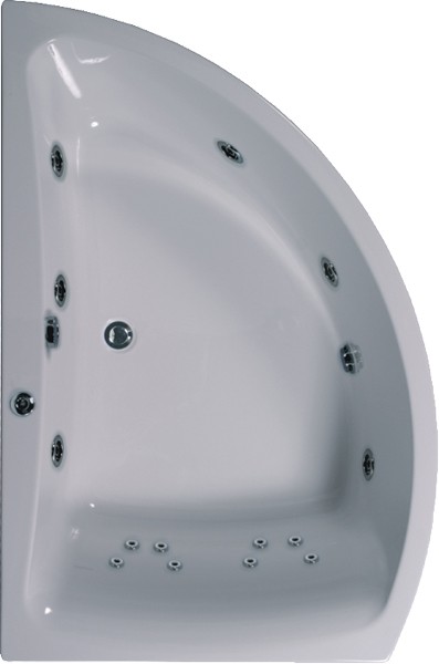 Larger image of Aquaestil Comet Corner Whirlpool Bath. 14 Jets. Left Handed. 1500x1000mm.