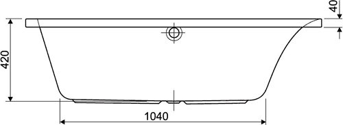 Technical image of Aquaestil Comet Corner Whirlpool Bath. 14 Jets. Right Handed. 1500x1000mm.