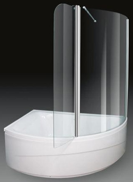 Larger image of Aquaestil Comet Corner Shower Bath With Screen.  Left Hand. 1500x1000mm.