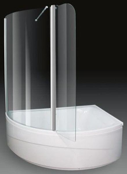 Larger image of Aquaestil Comet Corner Shower Bath With Screen.  Right Hand. 1500x1000mm.