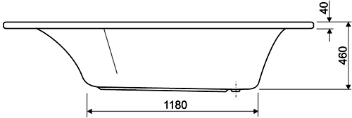 Technical image of Aquaestil Gloria Corner Whirlpool Bath. 14 Jets. 1400x1400mm.