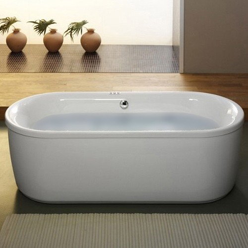 Larger image of Aquaestil Metauro Classic Freestanding Bath With Panel. 1800x800mm.