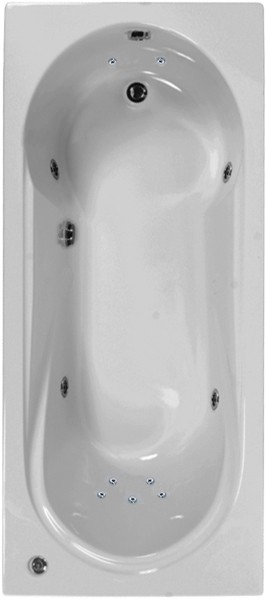 Larger image of Aquaestil Modena Whirlpool Bath. 11 Jets. 1700x700mm.