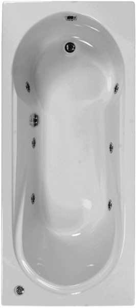 Larger image of Aquaestil Modena Aquamaxx Whirlpool Bath. 6 Jets. 1700x750mm.