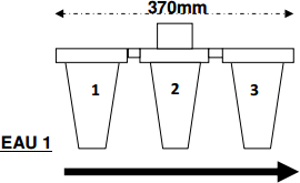 Technical image of Aquatiere Eau1 Combined Saltless Water Softener & Drinking Water Filter.