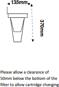 Technical image of Aquatiere Eau1 Combined Saltless Water Softener & Drinking Water Filter.