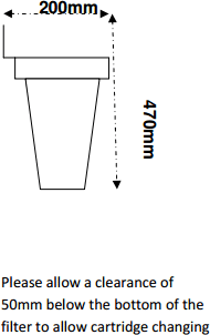 Technical image of Aquatiere Eau2 Combined Saltless Water Softener & Drinking Water Filter.