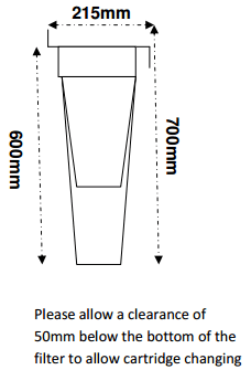 Technical image of Aquatiere Eau3 Combined Saltless Water Softener & Drinking Water Filter.