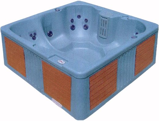 Larger image of Hot Tub Axiom Deluxe hot tub. 4 person + free steps & starter kit (Sea Spray).