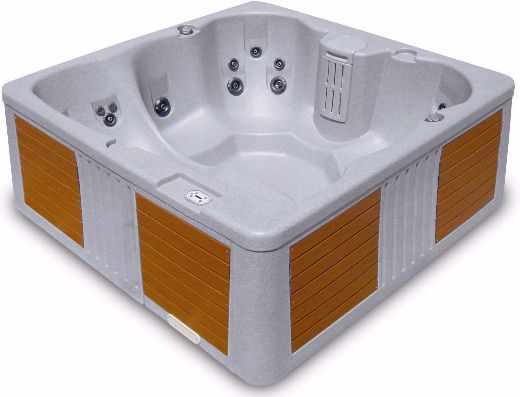 Larger image of Hot Tub Axiom Deluxe hot tub. 4 person + free steps & starter kit (Onyx).