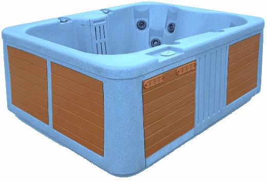 Larger image of Hot Tub Matrix Deluxe hot tub. 4 person + free steps & starter kit (Sea Spray).