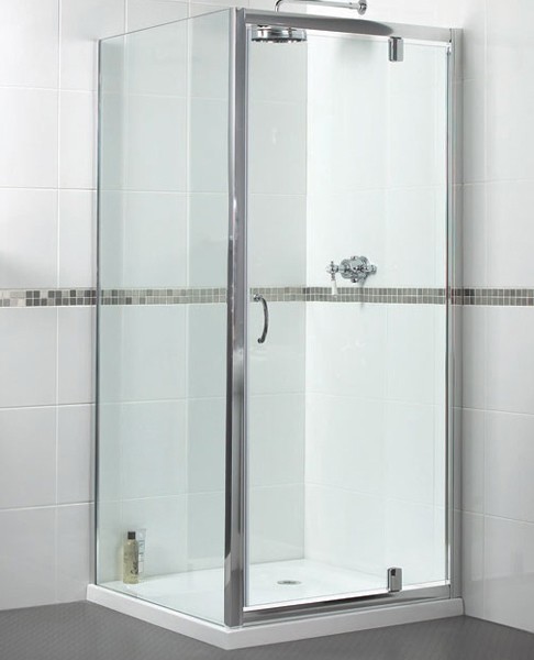 Larger image of Waterlux Shower Enclosure With Pivot Door. 760x760mm, (Square).