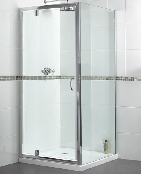 Larger image of Aqualux Shine Shower Enclosure With 760mm Pivot Door. 760x800mm.