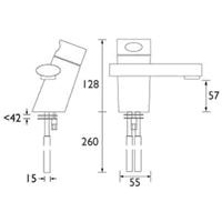 Technical image of Bristan Aqueous Mono Basin Mixer Tap