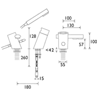 Technical image of Bristan Aqueous Bath Shower Mixer