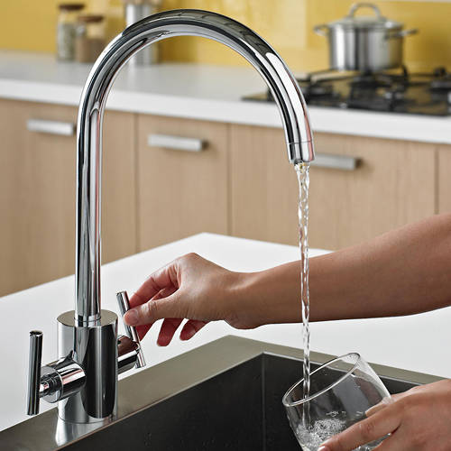 Example image of Bristan Kitchen Easy Fit Artisan Mixer Kitchen Tap (TAP ONLY, Chrome).