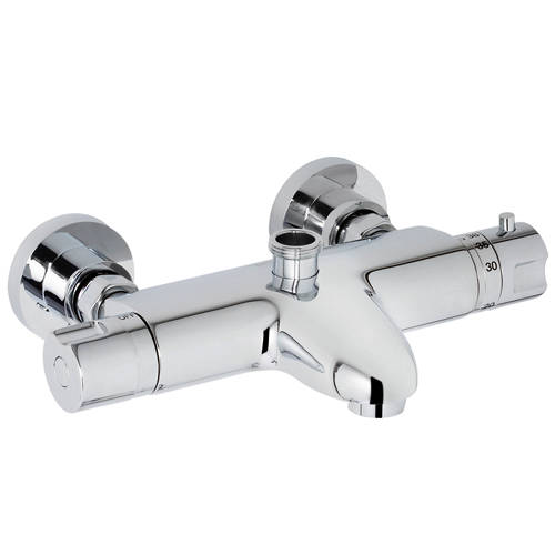 Example image of Bristan Assure Wall Mounted Thermostatic Bath Shower Mixer Tap & Riser.