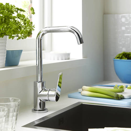 Example image of Bristan Kitchen Easy Fit Blueberry Mixer Kitchen Tap (TAP ONLY, Chrome).