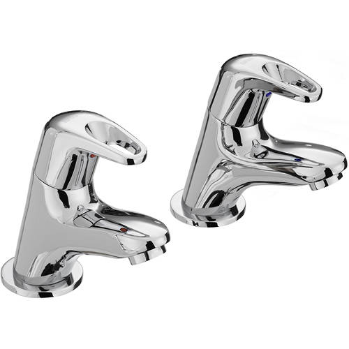 Larger image of Bristan Cadet Basin Taps (Pair, Chrome).