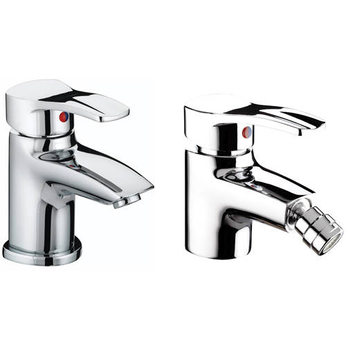 Larger image of Bristan Capri Basin & Bidet Tap Pack With Wastes (Chrome).