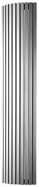 Larger image of Bristan Heating Carre 90 Corner Bathroom Radiator (Aluminium). 298x1800mm.